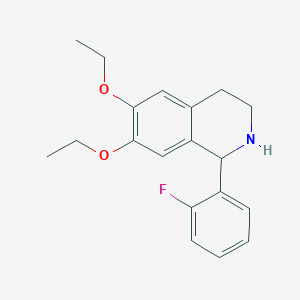 molecular formula C19H22FNO2 B11085367 6,7-Diethoxy-1-(2-fluorophenyl)-1,2,3,4-tetrahydroisoquinoline 