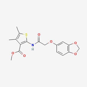 Methyl 2-{[(1,3-benzodioxol-5-yloxy)acetyl]amino}-4,5-dimethylthiophene-3-carboxylate