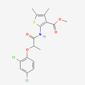 molecular formula C17H17Cl2NO4S B11085388 Methyl 2-{[2-(2,4-dichlorophenoxy)propanoyl]amino}-4,5-dimethylthiophene-3-carboxylate 