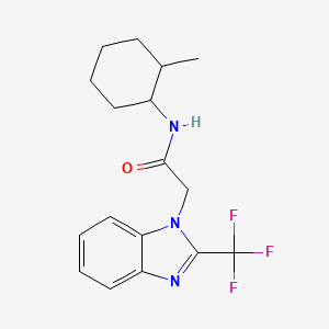 molecular formula C17H20F3N3O B11085413 N-(2-methylcyclohexyl)-2-[2-(trifluoromethyl)-1H-benzimidazol-1-yl]acetamide 