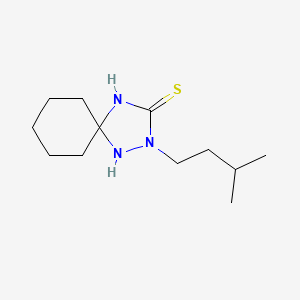 molecular formula C12H23N3S B11085472 2-(3-Methylbutyl)-1,2,4-triazaspiro[4.5]decane-3-thione 