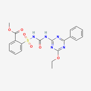 molecular formula C20H19N5O6S B11085476 Methyl 2-{[(4-ethoxy-6-phenyl-1,3,5-triazin-2-yl)carbamoyl]sulfamoyl}benzoate 