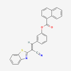 3-[(E)-2-(1,3-benzothiazol-2-yl)-2-cyanoethenyl]phenyl naphthalene-1-carboxylate