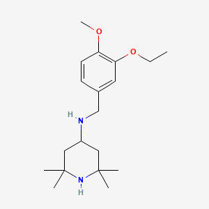 N-[(3-ethoxy-4-methoxyphenyl)methyl]-2,2,6,6-tetramethylpiperidin-4-amine