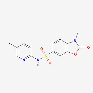 3-methyl-N-(5-methylpyridin-2-yl)-2-oxo-2,3-dihydro-1,3-benzoxazole-6-sulfonamide