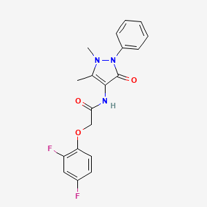 2-(2,4-difluorophenoxy)-N-(1,5-dimethyl-3-oxo-2-phenyl-2,3-dihydro-1H-pyrazol-4-yl)acetamide