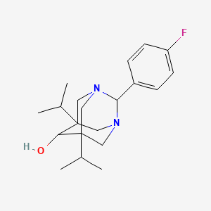 2-(4-Fluorophenyl)-5,7-di(propan-2-yl)-1,3-diazatricyclo[3.3.1.13,7]decan-6-ol