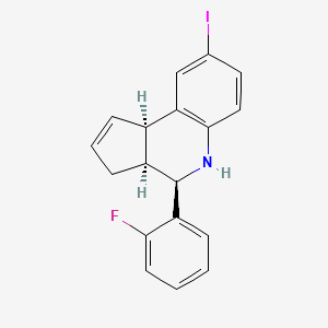 molecular formula C18H15FIN B11085551 (3aS,4R,9bR)-4-(2-fluorophenyl)-8-iodo-3a,4,5,9b-tetrahydro-3H-cyclopenta[c]quinoline 