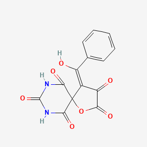 molecular formula C14H8N2O7 B11085553 4-Benzoyl-3-hydroxy-1-oxa-7,9-diaza-spiro[4.5]dec-3-ene-2,6,8,10-tetraone 