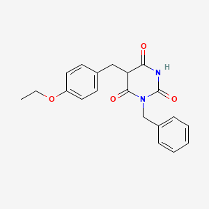 molecular formula C20H20N2O4 B11085562 1-Benzyl-5-(4-ethoxy-benzyl)-pyrimidine-2,4,6(1H,3H,5H)-trione 