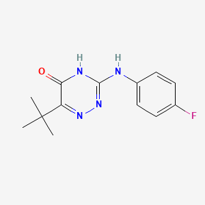 6-tert-butyl-3-[(4-fluorophenyl)amino]-1,2,4-triazin-5(4H)-one