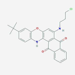 3-tert-butyl-7-[(3-chloropropyl)amino]-8H-naphtho[2,3-a]phenoxazine-8,13(14H)-dione