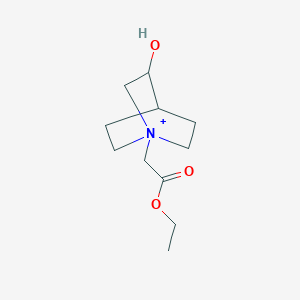 molecular formula C11H20NO3+ B11085639 1-(2-Ethoxy-2-oxoethyl)-3-hydroxy-1-azoniabicyclo[2.2.2]octane 