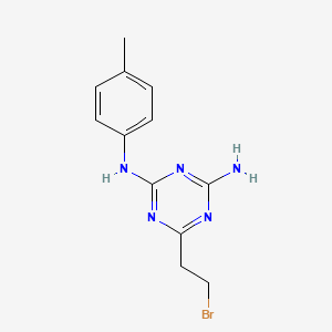 6-(2-bromoethyl)-N-(4-methylphenyl)-1,3,5-triazine-2,4-diamine