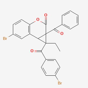 6-bromo-1-[(4-bromophenyl)carbonyl]-1-ethyl-1a-(phenylcarbonyl)-1a,7b-dihydrocyclopropa[c]chromen-2(1H)-one