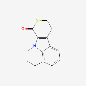 molecular formula C14H13NOS B11085679 4H-8-Thia-6a-azafluoranthen-7-one, 5,6,9,10-tetrahydro- 