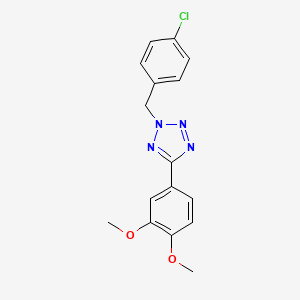 molecular formula C16H15ClN4O2 B11085701 2-(4-chlorobenzyl)-5-(3,4-dimethoxyphenyl)-2H-tetrazole 