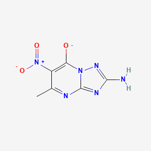 molecular formula C6H5N6O3- B11085722 2-Amino-5-methyl-6-nitro[1,2,4]triazolo[1,5-a]pyrimidin-7-olate 