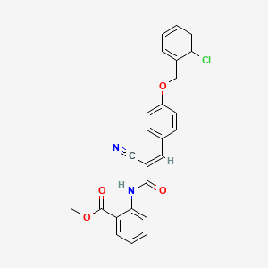 methyl 2-{[(2E)-3-{4-[(2-chlorobenzyl)oxy]phenyl}-2-cyanoprop-2-enoyl]amino}benzoate