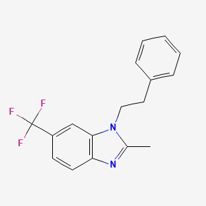 molecular formula C17H15F3N2 B11085770 2-methyl-1-(2-phenylethyl)-6-(trifluoromethyl)-1H-benzimidazole 