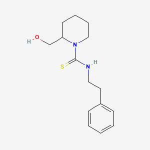 molecular formula C15H22N2OS B11085790 2-(hydroxymethyl)-N-(2-phenylethyl)piperidine-1-carbothioamide 