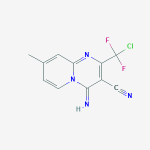 molecular formula C11H7ClF2N4 B11085806 2-(Chloro-difluoro-methyl)-4-imino-8-methyl-4H-pyrido[1,2-a]pyrimidine-3-carbonitrile 