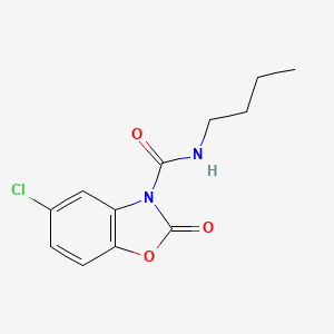 molecular formula C12H13ClN2O3 B11085810 n-Butyl-5-chloro-2-oxo-1,3-benzoxazole-3(2H)-carboxamide 