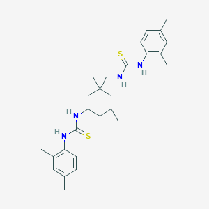 molecular formula C28H40N4S2 B11085826 1-(2,4-Dimethylphenyl)-3-[3-({[(2,4-dimethylphenyl)carbamothioyl]amino}methyl)-3,5,5-trimethylcyclohexyl]thiourea 