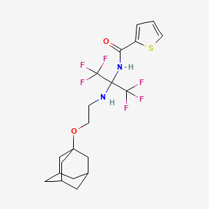 N-(2-{[2-(Adamantan-1-yloxy)ethyl]amino}-1,1,1,3,3,3-hexafluoro-2-propanyl)-2-thiophenecarboxamide