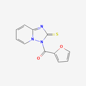 Furan-2-yl-(2-sulfanylidene-[1,2,4]triazolo[1,5-a]pyridin-3-yl)methanone