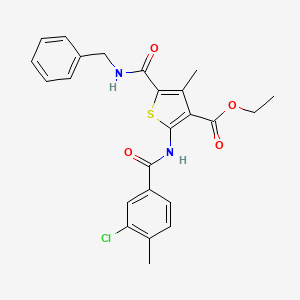 Ethyl 5-(benzylcarbamoyl)-2-{[(3-chloro-4-methylphenyl)carbonyl]amino}-4-methylthiophene-3-carboxylate