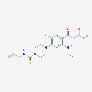 molecular formula C20H23FN4O3S B11085853 1-Ethyl-6-fluoro-4-oxo-7-[4-(prop-2-en-1-ylcarbamothioyl)piperazin-1-yl]-1,4-dihydroquinoline-3-carboxylic acid 