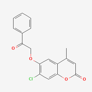 7-chloro-4-methyl-6-(2-oxo-2-phenylethoxy)-2H-chromen-2-one