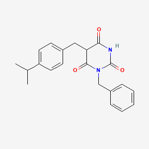 1-benzyl-5-[4-(propan-2-yl)benzyl]pyrimidine-2,4,6(1H,3H,5H)-trione