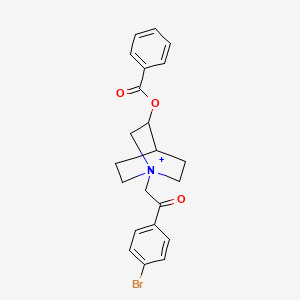 molecular formula C22H23BrNO3+ B11085913 1-[2-(4-Bromophenyl)-2-oxoethyl]-3-[(phenylcarbonyl)oxy]-1-azoniabicyclo[2.2.2]octane 