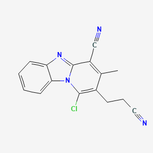 1-Chloro-2-(2-cyanoethyl)-3-methylpyrido[1,2-a]benzimidazole-4-carbonitrile