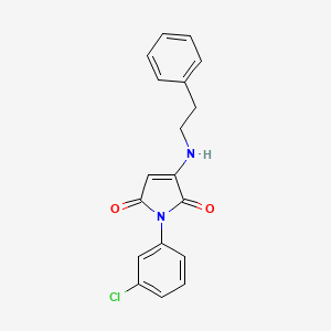 1-(3-chlorophenyl)-3-[(2-phenylethyl)amino]-1H-pyrrole-2,5-dione