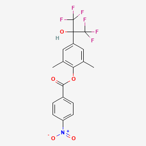 4-(1,1,1,3,3,3-Hexafluoro-2-hydroxypropan-2-yl)-2,6-dimethylphenyl 4-nitrobenzoate