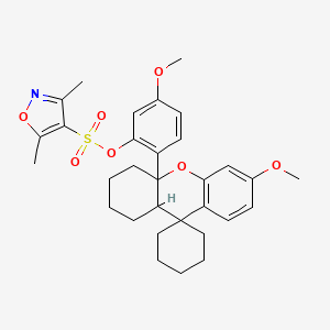 5-Methoxy-2-(6'-methoxy-1',3',4',9A'-tetrahydrospiro[cyclohexane-1,9'-xanthen]-4A'(2'H)-YL)phenyl 3,5-dimethylisoxazole-4-sulfonate