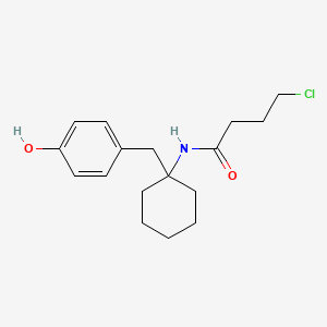 4-chloro-N-[1-(4-hydroxybenzyl)cyclohexyl]butanamide