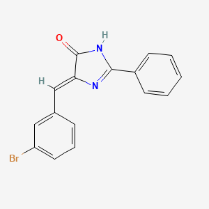 molecular formula C16H11BrN2O B11085935 (5Z)-5-(3-bromobenzylidene)-2-phenyl-3,5-dihydro-4H-imidazol-4-one 