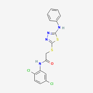 2-[(5-anilino-1,3,4-thiadiazol-2-yl)sulfanyl]-N-(2,5-dichlorophenyl)acetamide