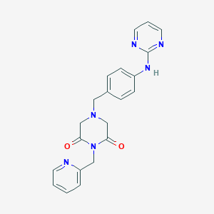 B011086 2,6-Piperazinedione, 1-(2-pyridylmethyl)-4-(p-(2-pyrimidinylamino)benzyl)- CAS No. 102233-14-7