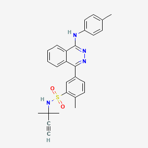 2-methyl-N-(2-methylbut-3-yn-2-yl)-5-{4-[(4-methylphenyl)amino]phthalazin-1-yl}benzenesulfonamide