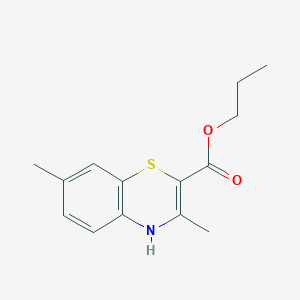 propyl 3,7-dimethyl-4H-1,4-benzothiazine-2-carboxylate