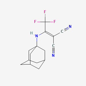 molecular formula C15H16F3N3 B11086026 2-[1-(Adamantan-1-ylamino)-2,2,2-trifluoro-ethylidene]-malononitrile 