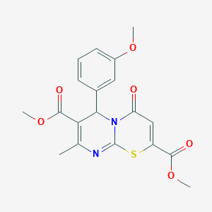 dimethyl 6-(3-methoxyphenyl)-8-methyl-4-oxo-4H,6H-pyrimido[2,1-b][1,3]thiazine-2,7-dicarboxylate