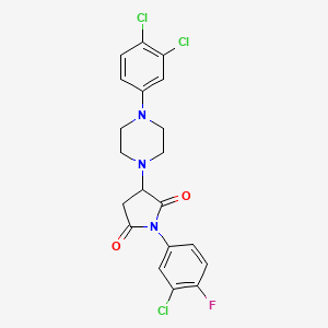 1-(3-Chloro-4-fluorophenyl)-3-[4-(3,4-dichlorophenyl)piperazin-1-yl]pyrrolidine-2,5-dione