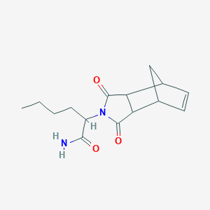 molecular formula C15H20N2O3 B11086054 2-(1,3-dioxo-1,3,3a,4,7,7a-hexahydro-2H-4,7-methanoisoindol-2-yl)hexanamide 