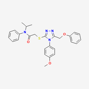 N-Isopropyl-2-{[4-(4-methoxyphenyl)-5-(phenoxymethyl)-4H-1,2,4-triazol-3-YL]sulfanyl}-N-phenylacetamide